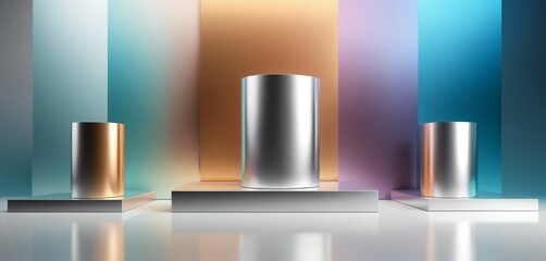 Sleek Gradient Color Reflective Podium