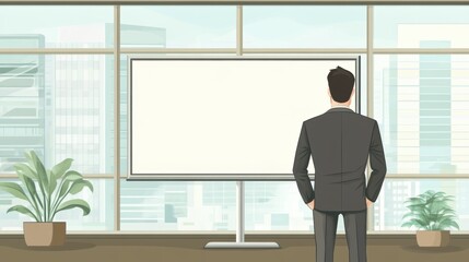Fototapeta premium Professional Meeting in Modern Office with Whiteboard