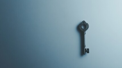 Isolated Key on Light Background for Deposit Concepts