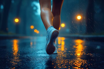 A young, happy woman stretching her legs as part of her warm-up routine before a workout