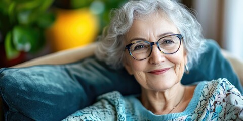 Senior Woman Smiling at Camera