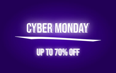 Cyber ​​Monday banner with the inscription - 