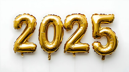 Happy New Year 2025 New Year s celebration post new year greeting card decor with golden digits text