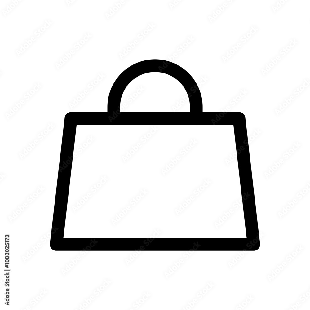 Poster shopping bag icon - shop cart icons, packages symbol in thin line, outline. web vector icon