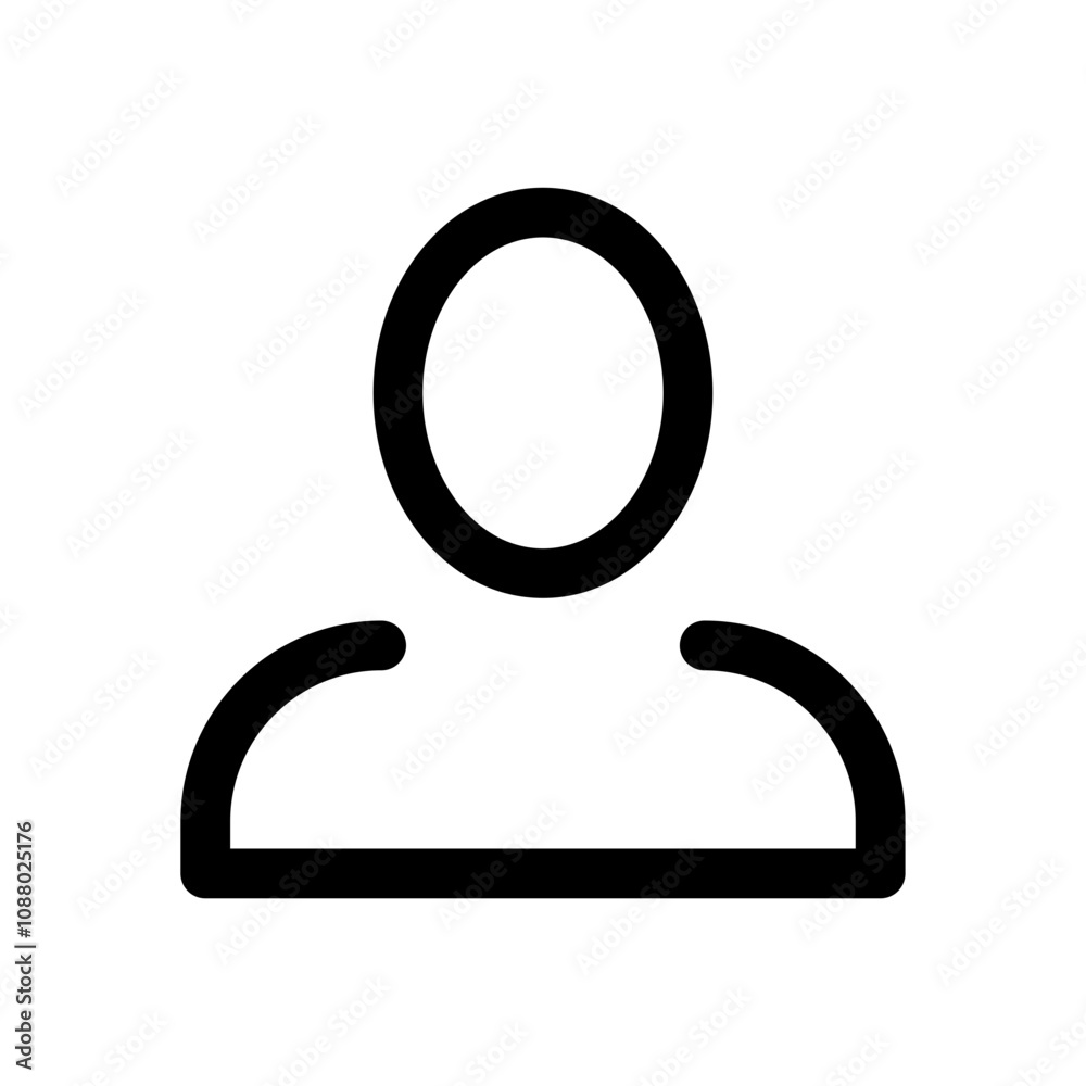 Poster user icon, login account sign, male person profile avatar symbol in circle . app web vector icon