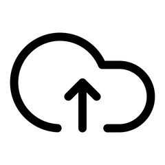 upload icon vector. cloud storage with arrow up icon sign . line outline. web vector icon