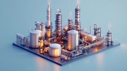 Obraz premium 3d model of oil industry