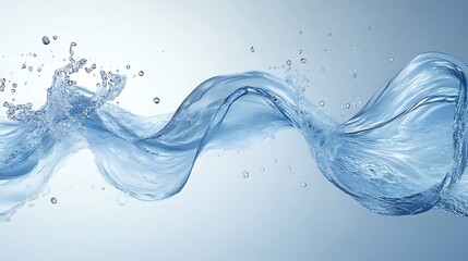 Dynamic wave patterns with abstract textures and light splashes of water tones 