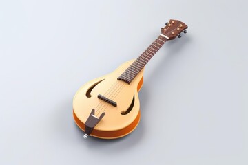 A mandolin, 3D Rendering, isometric, icon isolated on soft background
