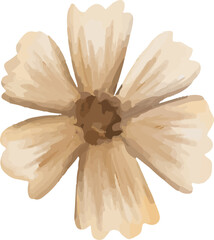 colorful illustration of flower petals and leaf clip art for background, wallpaper, card design