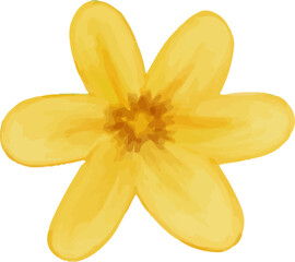 colorful illustration of flower petals and leaf clip art for background, wallpaper, card design