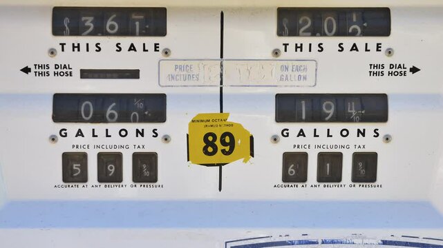 Old gas pump detail, Gold King Mine, Jerome, Arizona, USA