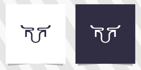 letter rr logo design vector