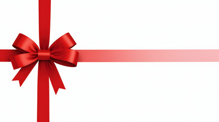 red bow on white background, Generative Ai