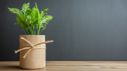 bamboo plant pot with ferns creates earthy and eco friendly decor. This stylish arrangement adds touch of nature to any space, enhancing ambiance beautifully