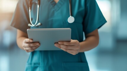 Doctor using tablet medical technology healthcare app