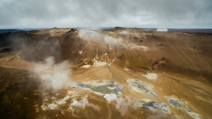 Scenery of Iceland in Northern Europe in late autumn