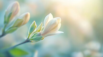 Obraz premium Delicate White Flower Blossom