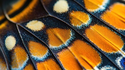 Naklejka premium Butterfly Wing Macro Photography