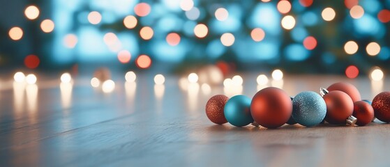 Vibrant Collection of Christmas Ornaments in Bright Holiday Colors