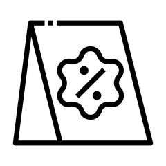 signboard Line Icon