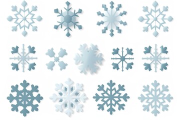 set of snowflakes