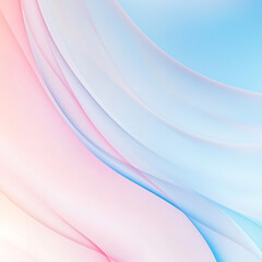Obraz premium Soft Pastel Abstract Background Featuring Gentle Curves and Flows of Light Pink and Blue Tones for Creative Designs and Art Projects