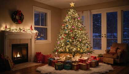 christmas tree with presents