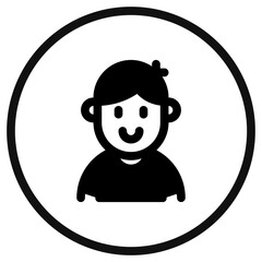 Editable person boy wearing t-shirt avatar vector icon. User, profile, identity, persona. Part of a big icon set family. Perfect for web and app interfaces, presentations, infographics, etc