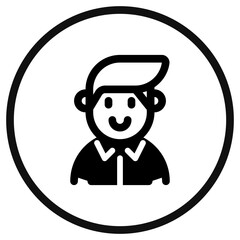 Editable hipster person with undercut hair avatar vector icon. User, profile, identity, persona. Part of a big icon set family. Perfect for web and app interfaces, presentations, infographics, etc