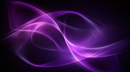 A dark, moody violet-themed background filled with dynamic, glowing energy waves that swirl and radiate from the center. The abstract light patterns create an ethereal, futuristic vibe, with soft grad