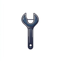 A sleek, modern illustration of a wrench, symbolizing tools and mechanical work.