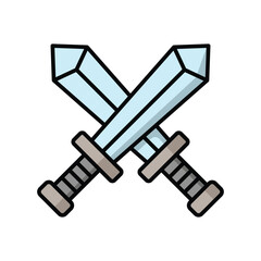 sword icon vector design template simple and clean