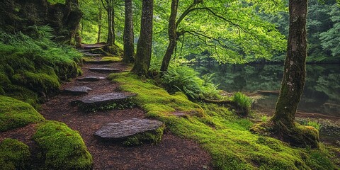 Fototapeta premium stream in the woods