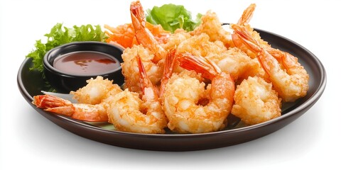 Fototapeta premium fried shrimp on a plate