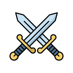 Fototapeta premium sword icon vector design template simple and clean