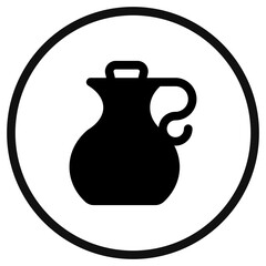 Editable water jug, liquid, container, olive oil vector icon. Wellness, spa, relaxation. Part of a big icon set family. Perfect for web and app interfaces, presentations, infographics, etc