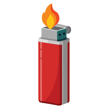 recommend clip art: Cigarette lighter vector illustration isolated on a white background