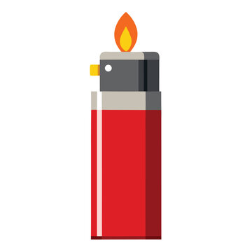 recommend clip art: Cigarette lighter vector illustration isolated on a white background