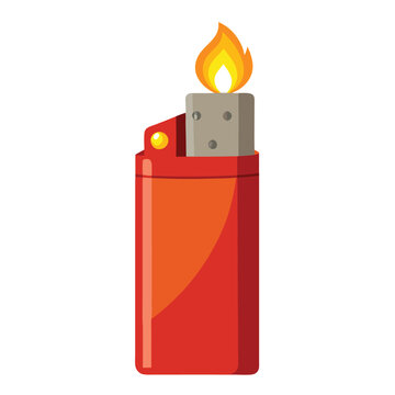 recommend clip art: Cigarette lighter vector illustration isolated on a white background