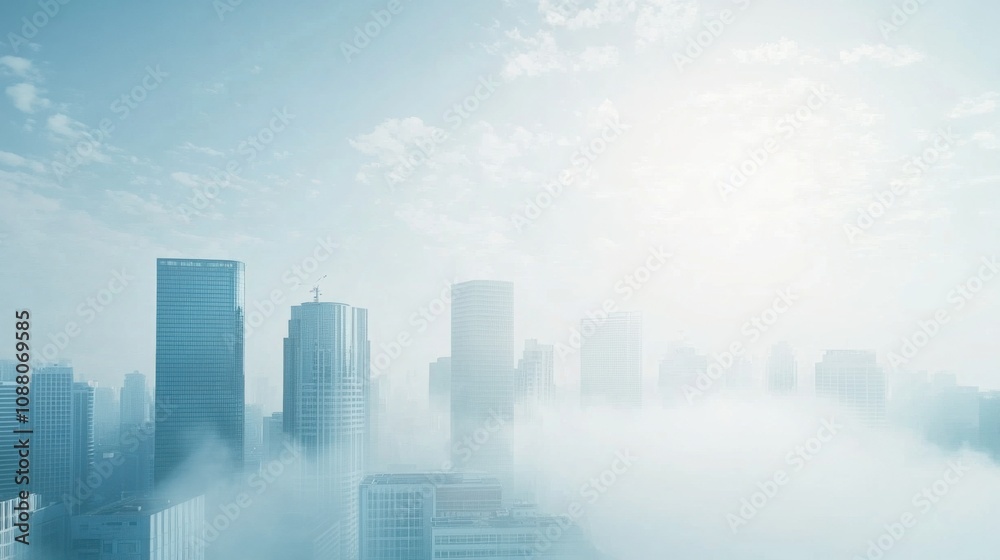 Aufkleber a cutting-edge ai-powered smart air quality monitoring system, modern urban environment with integra