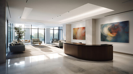 Modern Office Reception Spaces with Elegant Interior Design