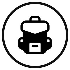 Editable backpack, bag, rucksack vector icon. . School, travel, hiking, backpacking. Part of a big icon set family. Perfect for web and app interfaces, presentations, infographics, etc