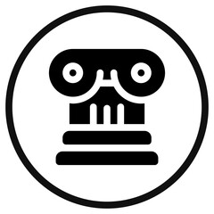 Editable pillar vector icon. History, museum, art. Part of a big icon set family. Perfect for web and app interfaces, presentations, infographics, etc
