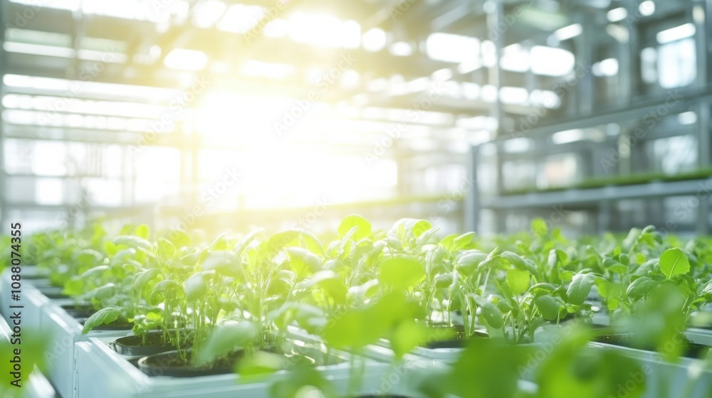 Poster a cutting-edge ai-powered smart indoor farming system, modern urban indoor environment with integrat