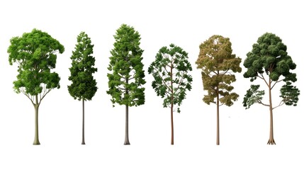 Green Canopy: A collection of meticulously rendered trees, showcasing a diverse array of species and sizes, perfect for enhancing your landscape designs and environmental visuals.