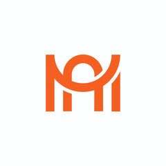 Interlaced Letter AM Logo Concept