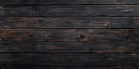 Fototapeta premium Dark brown wooden background, texture of a weathered plank.
