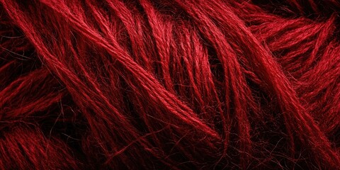Fototapeta premium Dark red wool thread and a space for an inscription