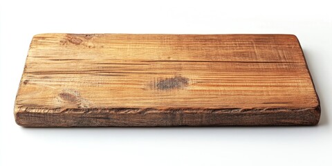 Obraz premium A plain wooden board, set against a white background.
